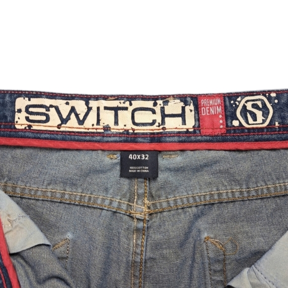 Switch Remarkable Men's Premium Denim Blue Jeans Size 40X32 100% Cotton - Picture 10 of 15